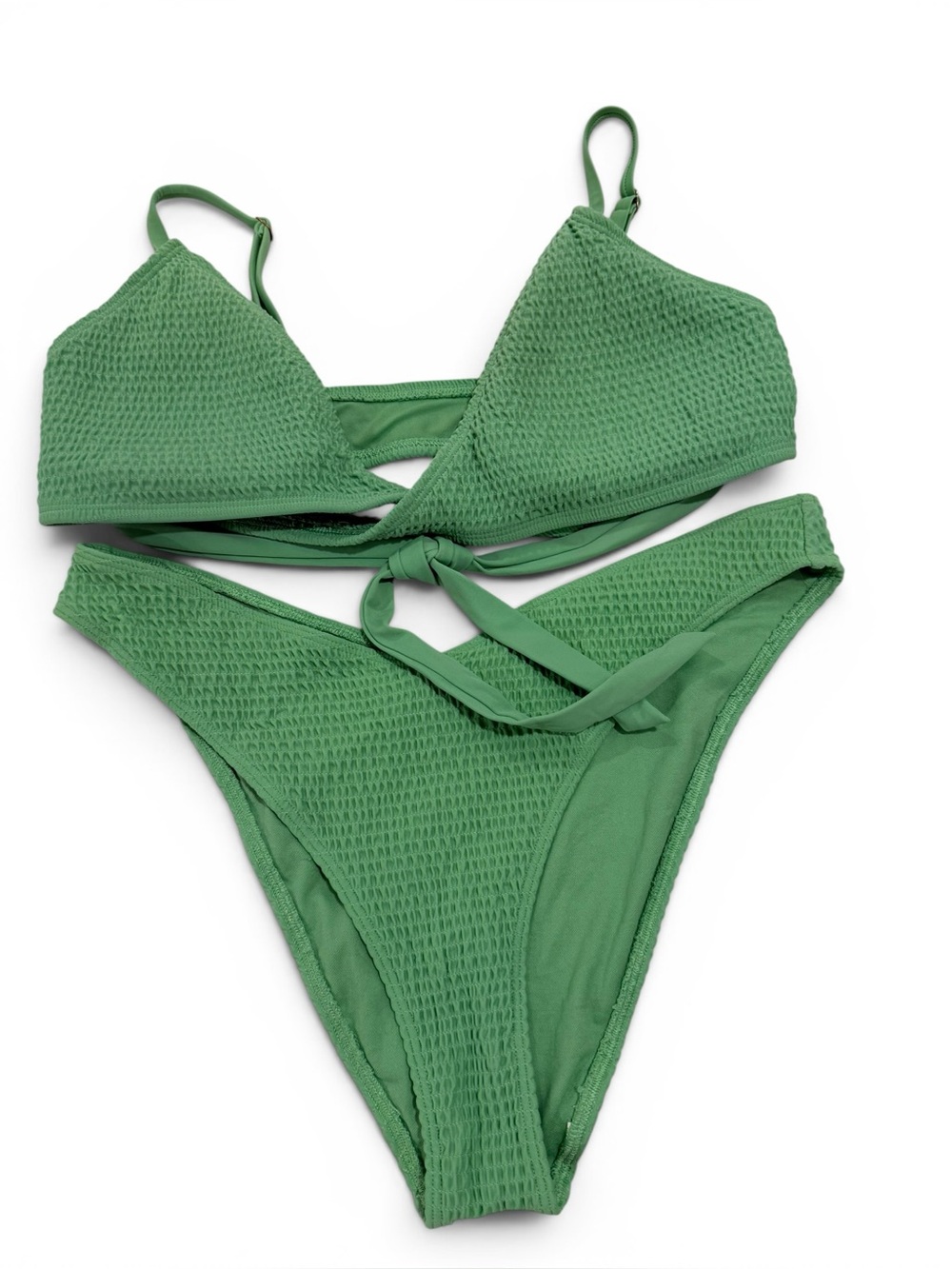 5 for $25!! Hollister Cheeky Green Textured Bikini